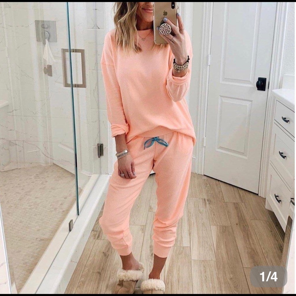 Long sleeve/pant drawstring loungewear set💞